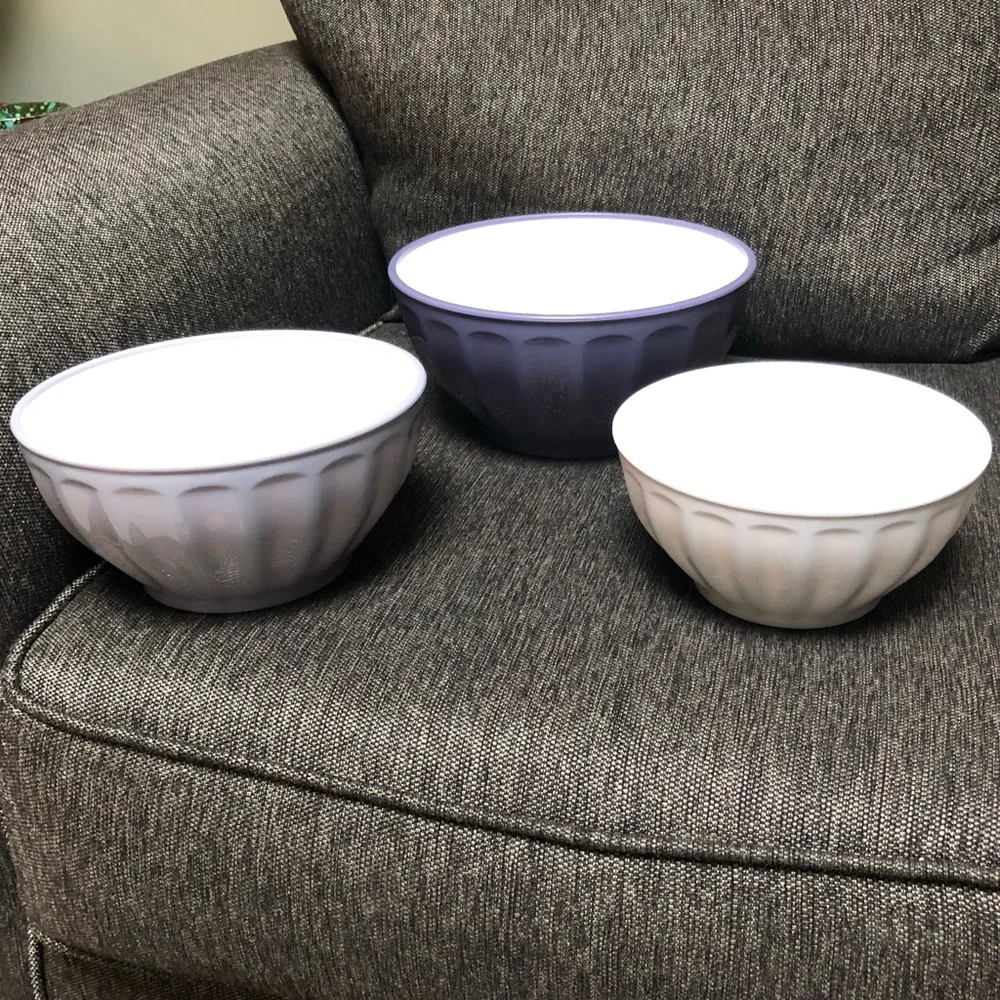 NWT Brookstone Set of 3 Mixing Bowls